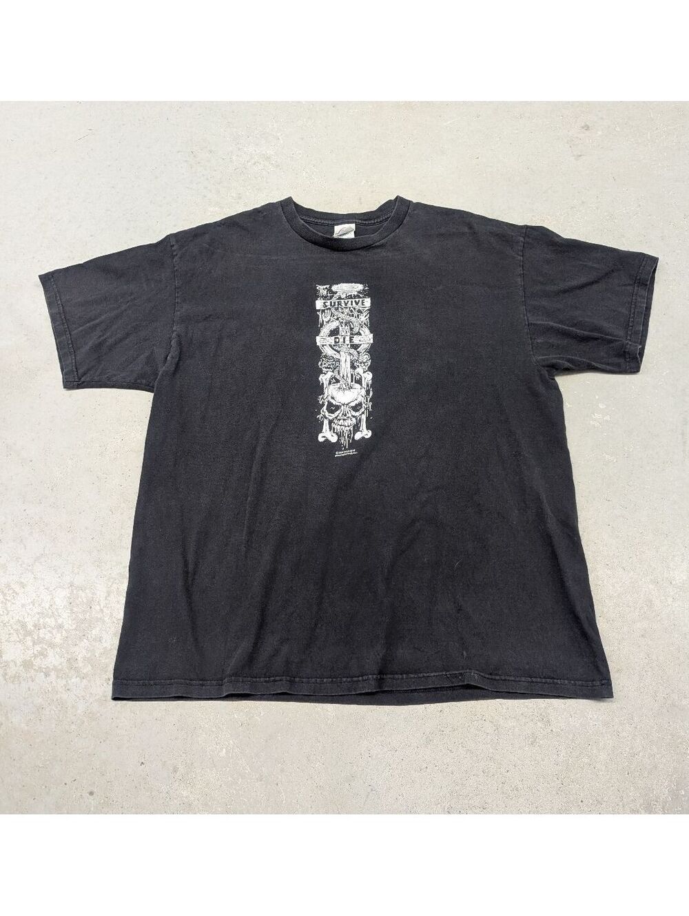 Y2K 2004 Machete Nekromantix Survive Die Band T-shirt